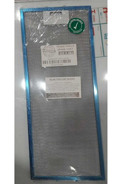 Vestel Davlumbaz En 205 Mm Boy 483 Mm Filtresi 20,5x48,3 Cm Aspiratör Yağ Filtre