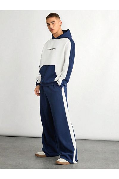 Trendseninle Σετ ανδρικής φόρμας Navy Blue White