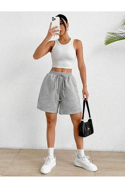 NO 601 Women's Grimelange Plain Combed Shorts
