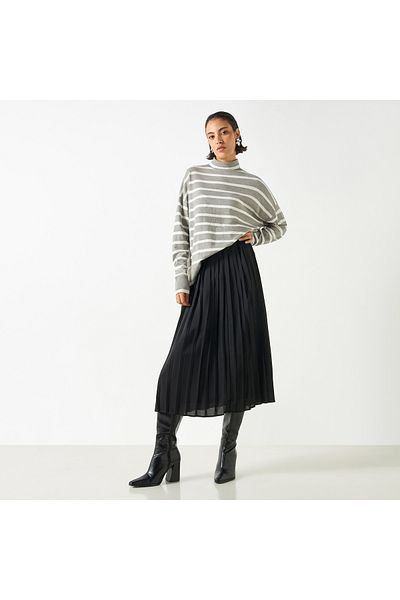2Xtremz Striped High Neck Jumper With Long Sleeves