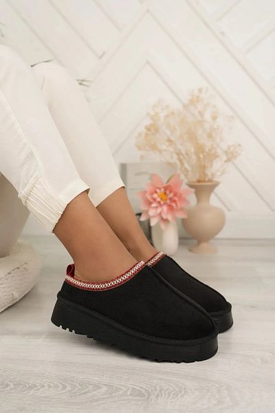 w white stars sports & wear Women's Ultra Mini Size Furry Boots - Furry Inner Surface and Thick Sole Slippers