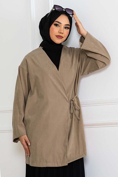 benguen Kimono cu cravată laterală Mink 2147