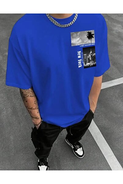 caddekombin Ένα ωραίο μπλουζάκι από βαμβακερό στρογγυλό λαιμόκοψη με στάμπα