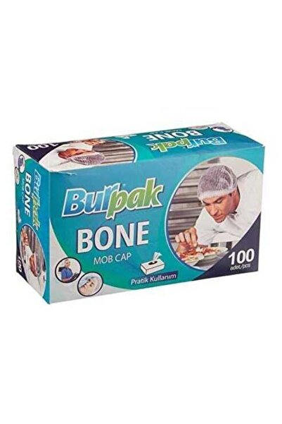 Burpak Tek Kullanımlık 16 Inç Kutulu Bone, 100'lü Paket - Hijyenik Ve Pratik