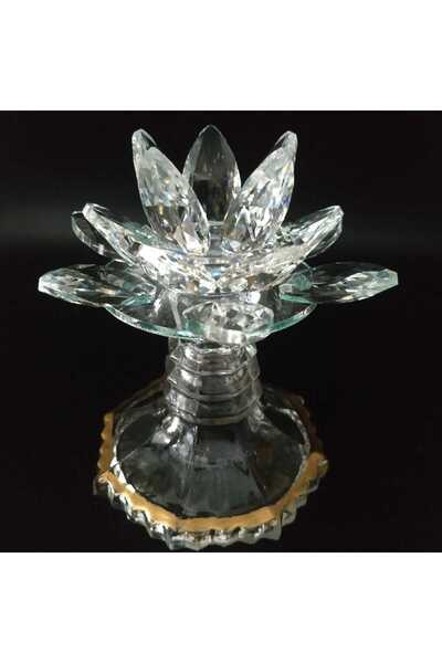 HİLALKRİSTAL Lüks -Kristal Tekli Mumluk