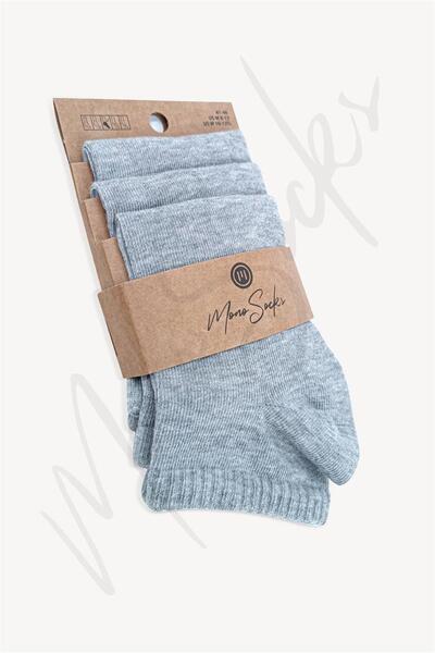 Mono Socks - 3-Piece Basic Plain Booties Socks