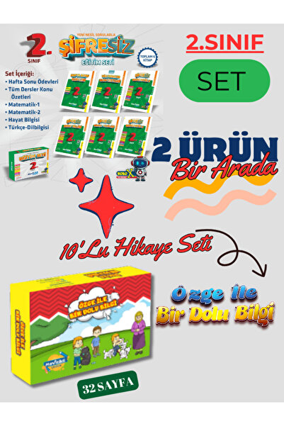 Mavitikli Yayıncılık 2.SINIF SET ve ÖZGE İLE BİR DOLU BİLGİ HİKAYE SETİ