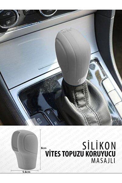caralp For Volkswagen Seat Skoda Golf Dsg Silicone Gear Shift Knob Case Gray