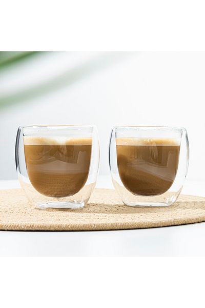 Viwares Cappuccino Glas, 250ml 2er Set