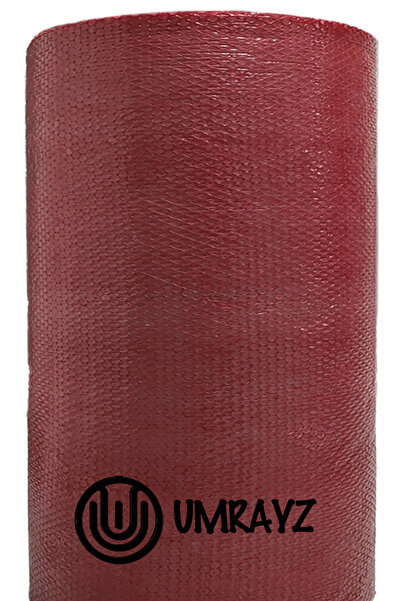 umrayz 50 Cm X10 Metre 100 Gr Üç Kat  KALIN KIRMIZI Renkli Balonlu Naylon Pat...