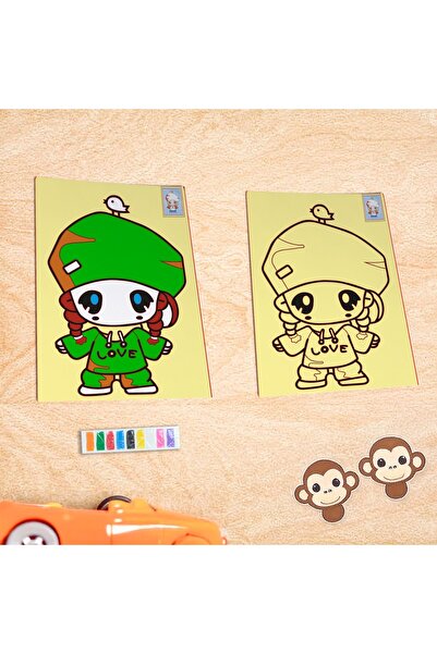 HOBYGAMES Colored Sand Painting Set - 20 Pieces A4 Size