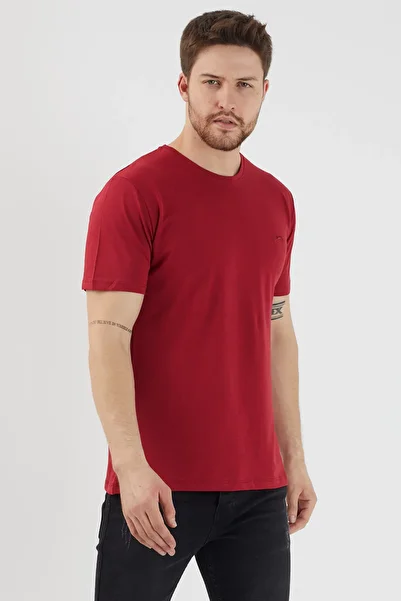 Slazenger Men's T-Shirt - Sander Burgundy St11Te083