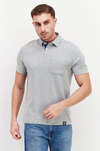 Vince Camuto Men Regular Fit Plain Short Sleeves Polo Shirt, Grey