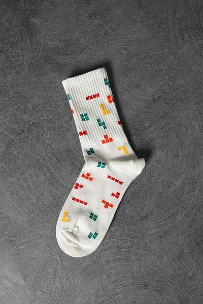 Slatra Бели чорапи TETRIS