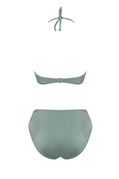 WOJOMİ Set de bikini fără bretele Sailor cu modele florale