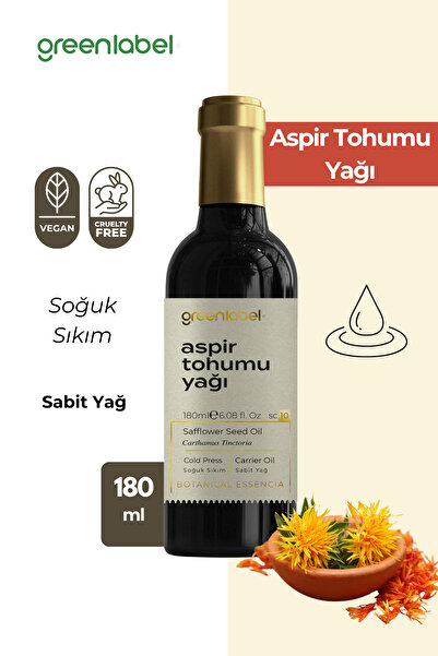 Greenlabel Aspir Tohumu Yağı Soğuk Sıkım %100 Doğal Ve Saf 180ml