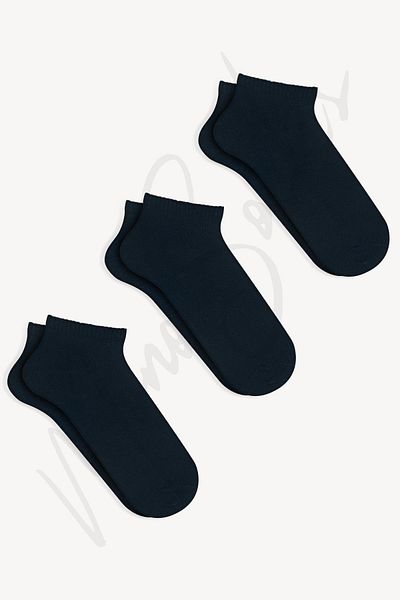 Mono Socks - Κάλτσες Basic Plain Booties 3 συσκευασιών