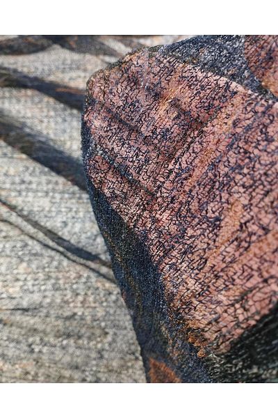 Kumaş Parça Λεπτό πλισέ ζέρσεϊ σε χρώματα Navy Blue Brown (Πλάτος 160 cm x Μήκος 170 cm)