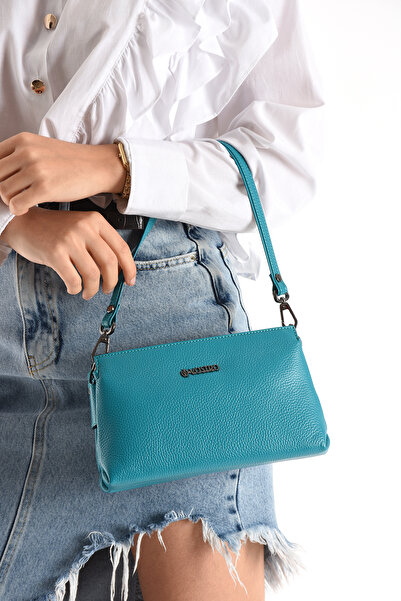 VOSTRO حقيبة كتف نسائية مصنوعة يدويًا على الطراز الإيطالي مصنوعة من الجلد الط...