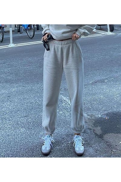 FUNSTYLE Γυναικείο φούτερ σε γκρι λαστιχένιο πόδι