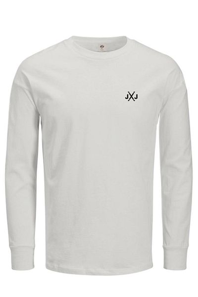 Jack & Jones Ανδρικό φούτερ J&J JCORISE INFINITY Crew Neck Λευκό Melange