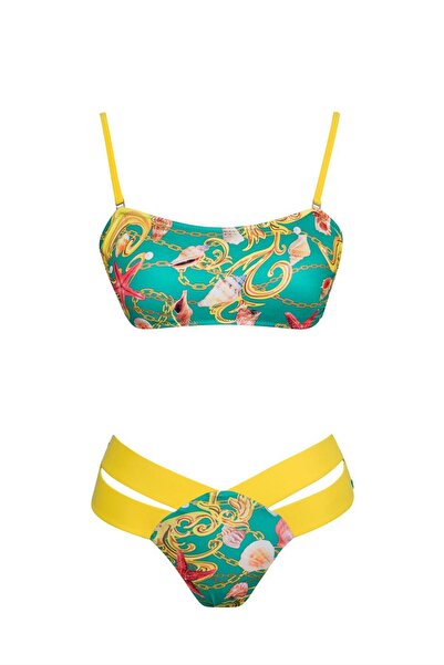 SAILOR moda Pareo Brazilian Strapless Bikni Set