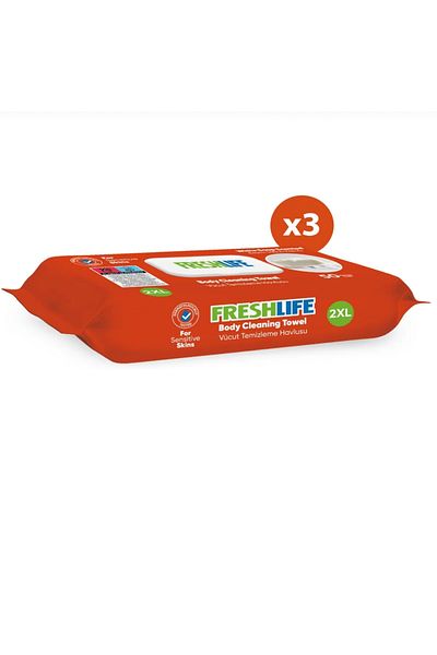Freshlife Body Cleansing Wipes 50*3 Pack