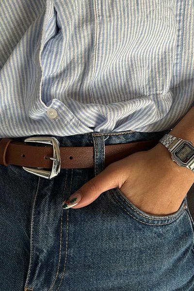 keisy Boris Silver Buckle Belt