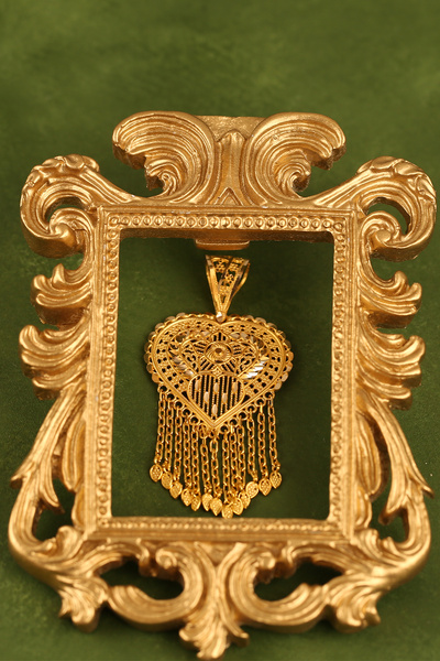 Çgk Çiğdem Gürel Kuyumculuk Hint Kalp Altın Kolye Ucu