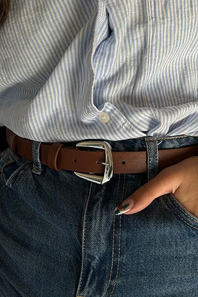keisy Boris Silver Buckle Belt