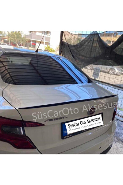 ŞüsCarOto Aksesuar Fiat Egea Bagaj Üstü Slim Spoiler Piano Black Parlak Siyah