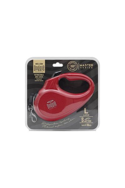 Doggie Master Automatic Dog Extension Collar - Red, Large, 50 Kg, 5 Mt