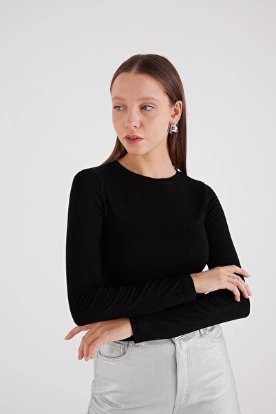 Addax Crew Neck B1480-s3 Basic Blouse