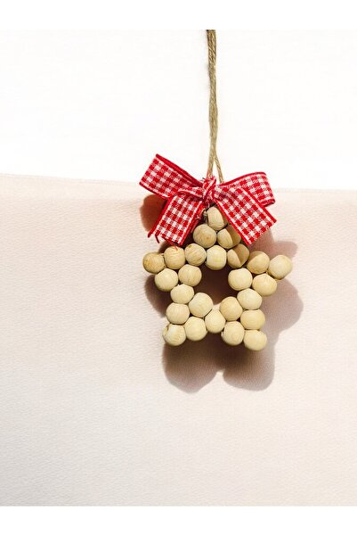 Gunwood Dekoratif Ahşap Boncuklu Yıldız Anahtarlık