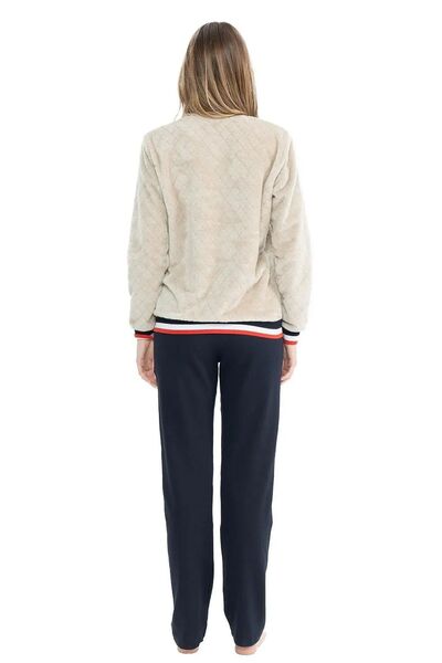 U.S. Polo Assn. ΒΑΣΗ. Polo Assn. 17079 Μπεζ γυναικεία αθλητική φόρμα - μακρυμάνικο Welsoft