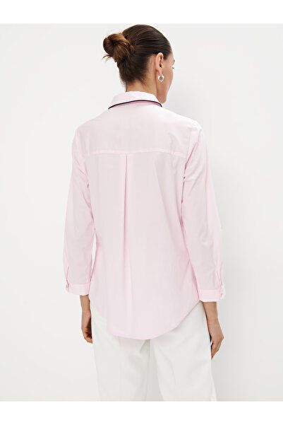 SELAZRA Nomi Gömlek Yaka Regular Fit Beyaz Renk Kadın Gömlek - 42, Pudra