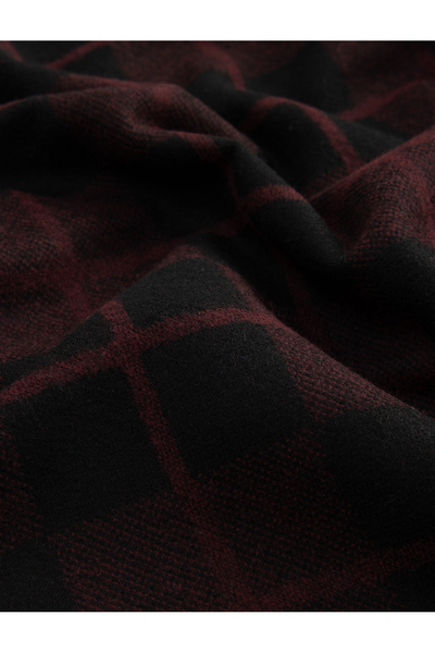 Koton Diamond Patterned Tasseled Viscose Blended Long Scarf