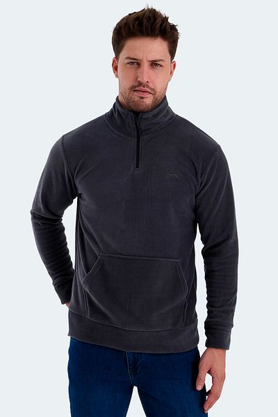 Slazenger Solıd In Ανδρικό Fleece Σκούρο Γκρι
