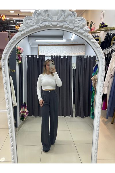 LİSAA BUTİK Premium Quality Pleated Palazzo Trousers