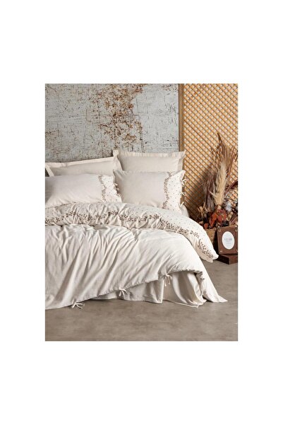 şirineşyalarım طقم غطاء لحاف مزدوج من القطن والكتان بيلياس