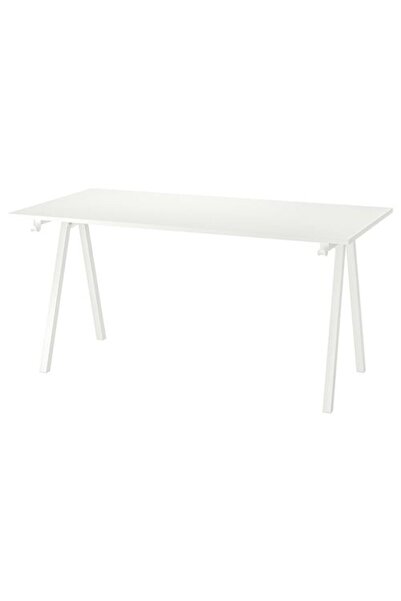 IKEA TROTTEN, masa tablası, beyaz, 160x80 cm