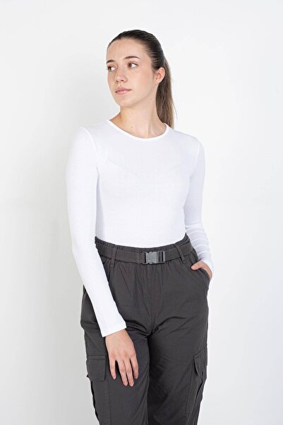 Addax Bluză în modal cu nervuri cu decolteu rotund B13342-n3