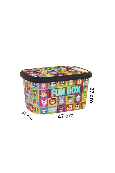 biedda 25 Liters 1 Piece Plastic Multipurpose Patterned Toy Storage Container and Organizing Box