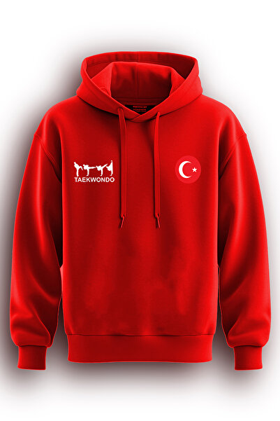 TOP GLORY Taekwondo Printed Hooded Sweatshirt - 3 String Raster Tkdo66380