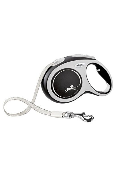 Flexi New Comfort Ribbon Automatic Dog Walking Leash Large Black 5 Mt