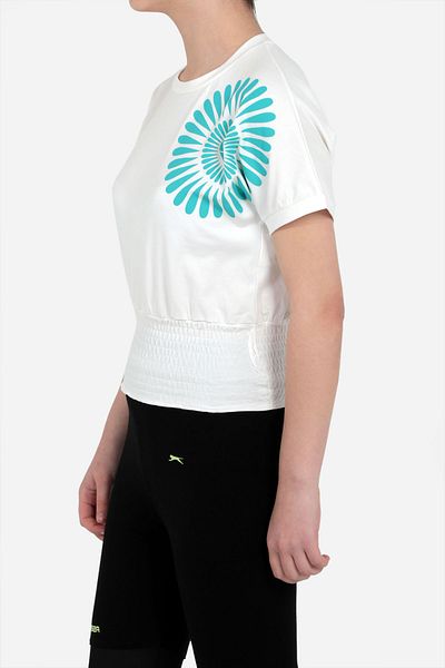 Slazenger Tricou Porcia Fata Copii Ecru
