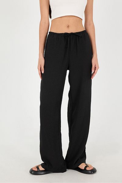 Addax Rope Tied Waist Wide Leg Trousers - Pn16372-i6