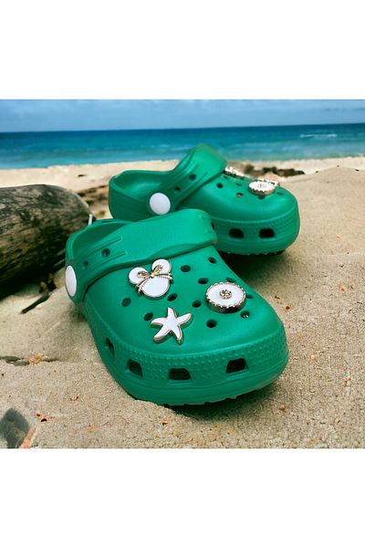 Hızlı Al Baby Girl Stone Sandals Slippers. Baby Girl Stone Cros Slippers.
