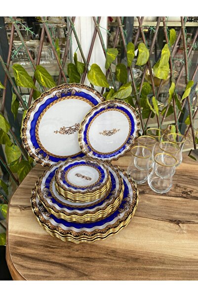 GÜRCÜGLASS Taç model 24 prç kahvaltı seti