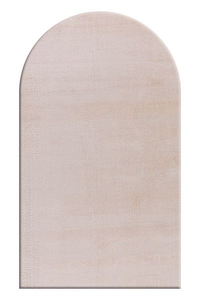Enva Home Overlocked Plush Prayer Rug - Non-slip Base and Long Furry Prayer Mat Mink